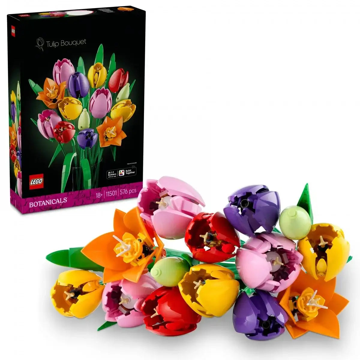 LEGO Botanicals 11501 Bukiet tulipanów – zestaw konstrukcyjny dla dorosłych - zabawki-dla-dziewczynki