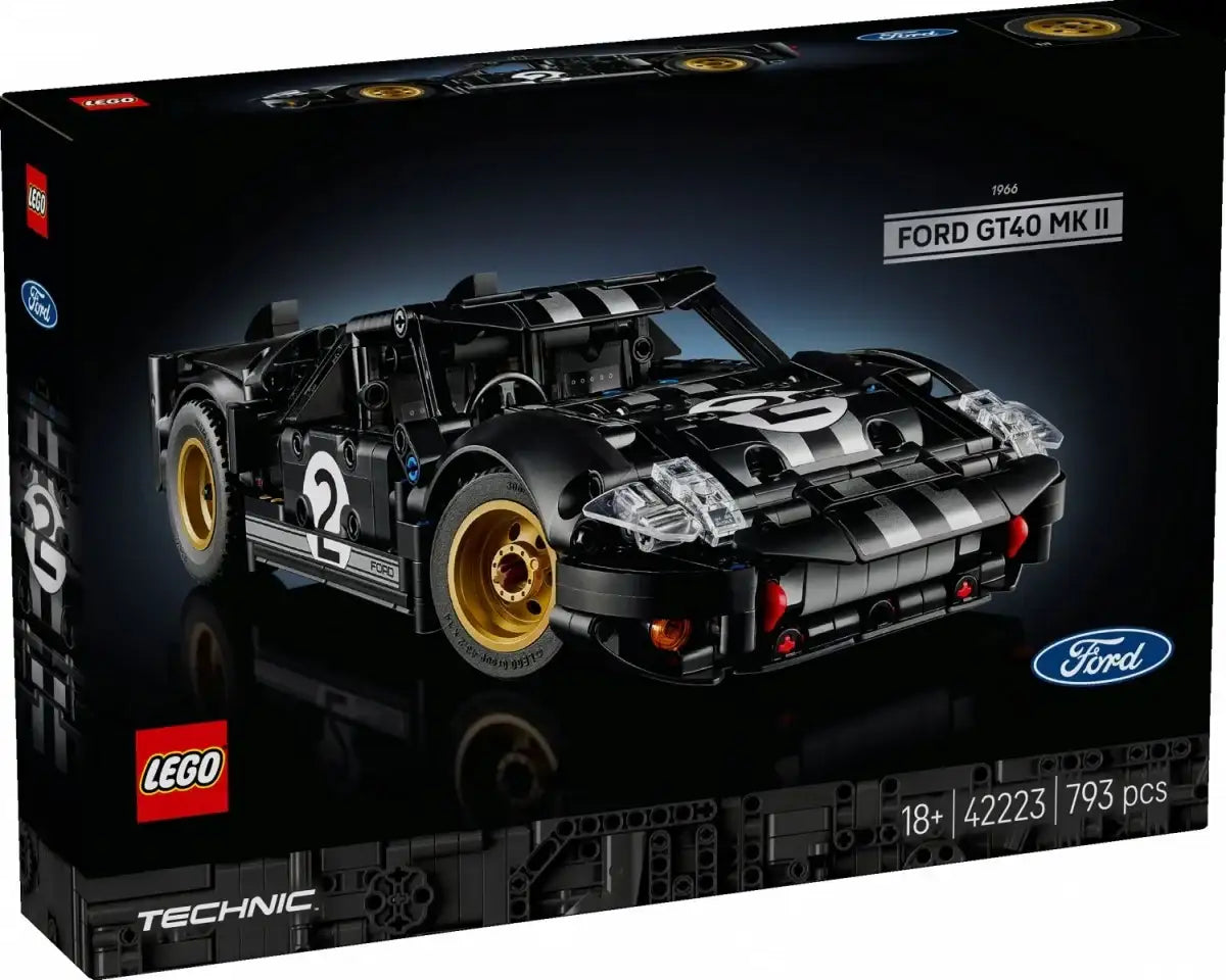 Klocki LEGO Technic Ford GT40 MK II, czarny samochód wyścigowy, zabawka kreatywna dla dzieci - zabawki-dla-dziewczynki