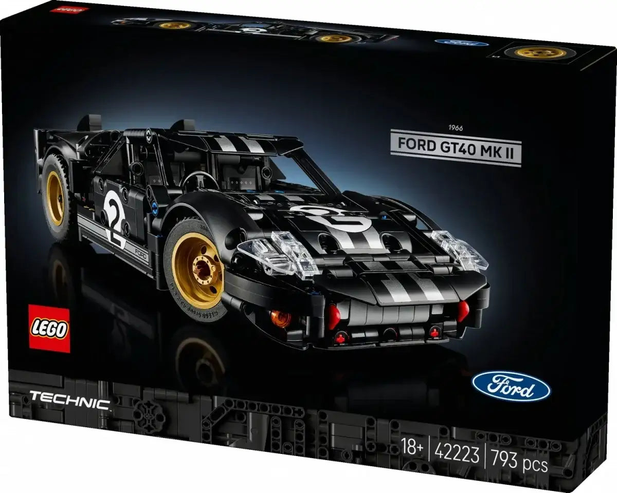 LEGO Technic 42223 samochód Ford GT40 MKII realistyczny model wyścigowy - zabawki-dla-dziewczynki
