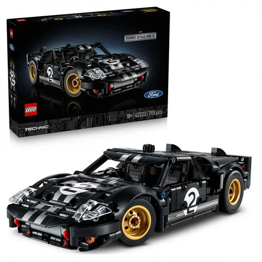 LEGO Technic 42223 Samochód wyścigowy 1966 Ford GT40 MKII zabawa dla dzieci - zabawki-dla-dziewczynki