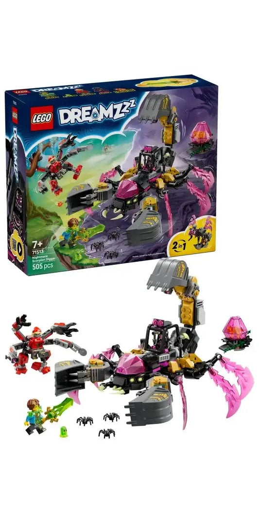 LEGO DREAMZzz 71513 Koszmarna skorpionowa koparka zabawa dla dzieci - zabawki-dla-dziewczynki