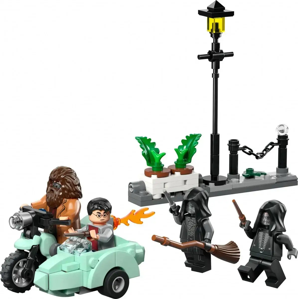 Zestaw LEGO Harry Potter 76459 przedstawiający ucieczkę z Privet Drive