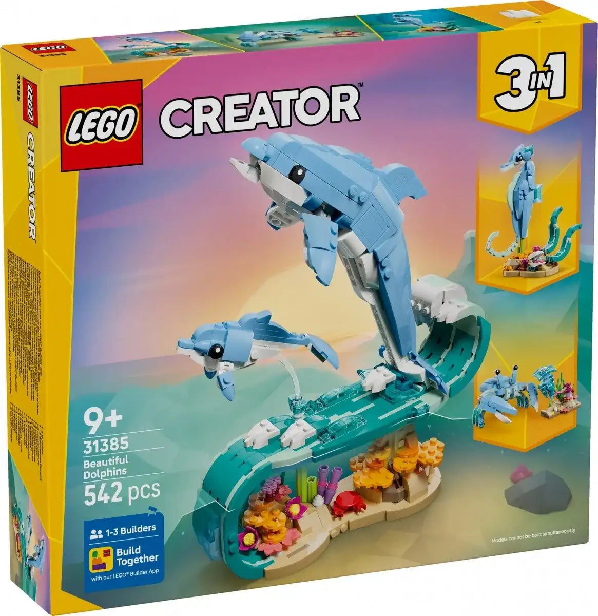 Klocki LEGO Creator 31385 Zwierzęta morskie detal i model delfina - zabawki-dla-dziewczynki