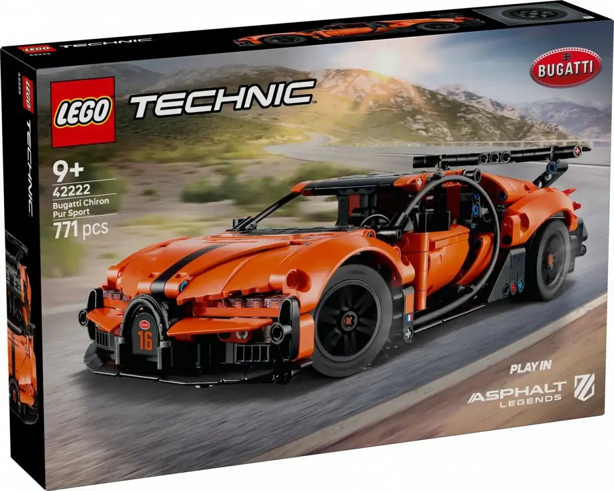 LEGO Technic 42222 Bugatti Chiron Pur Sport model do kolekcjonowania i zabawy - zabawki-dla-dziewczynki