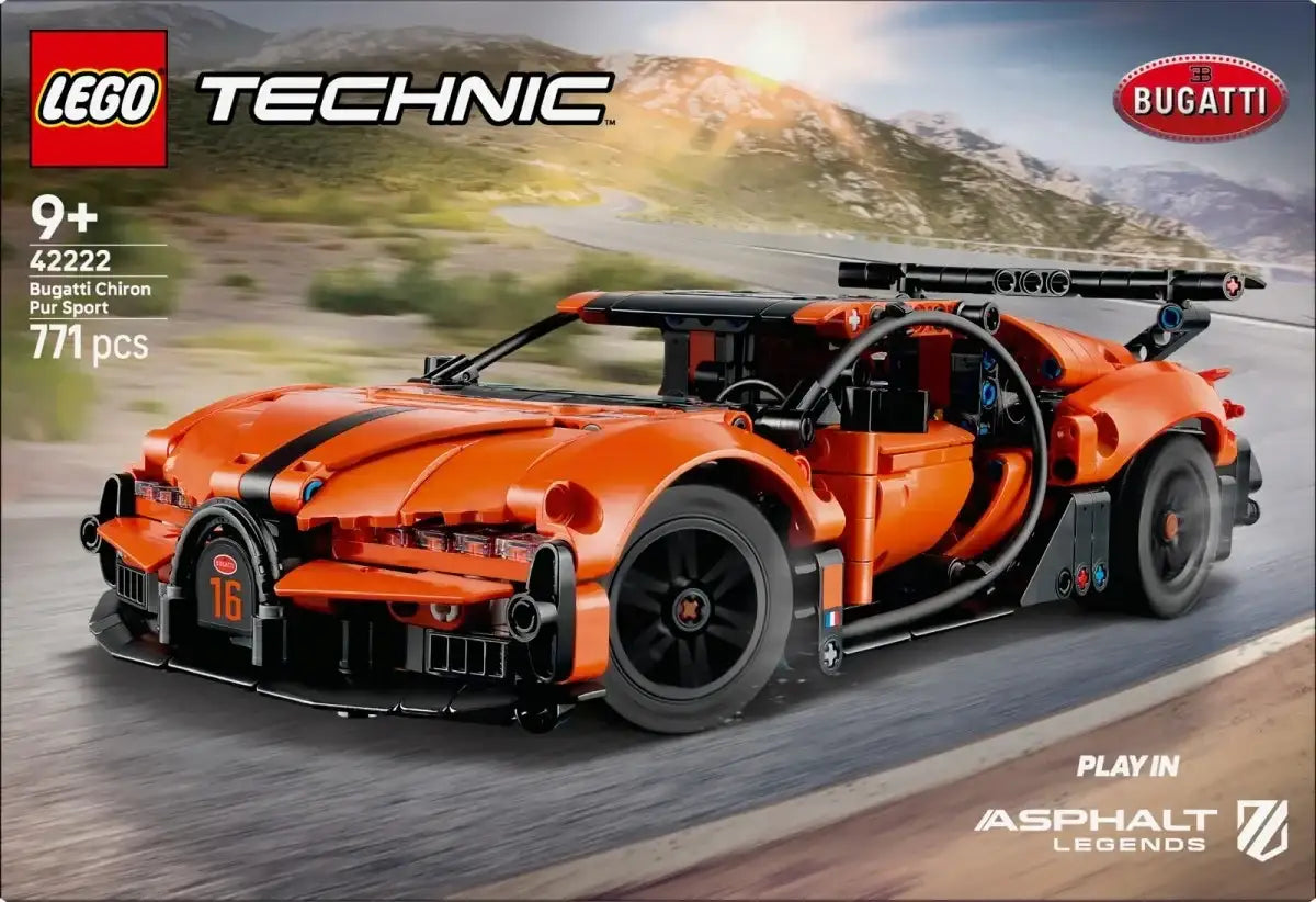 LEGO 42222 Bugatti Chiron Pur Sport zestaw Technic rozwijający kreatywność i zdolności manualne - zabawki-dla-dziewczynki
