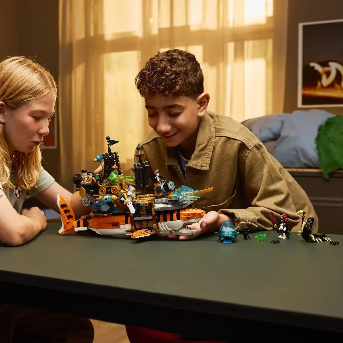 Figurka i elementy zestawu LEGO DREAMZzz 71515 Rekinoczołg tygrysi - zabawki-dla-dziewczynki