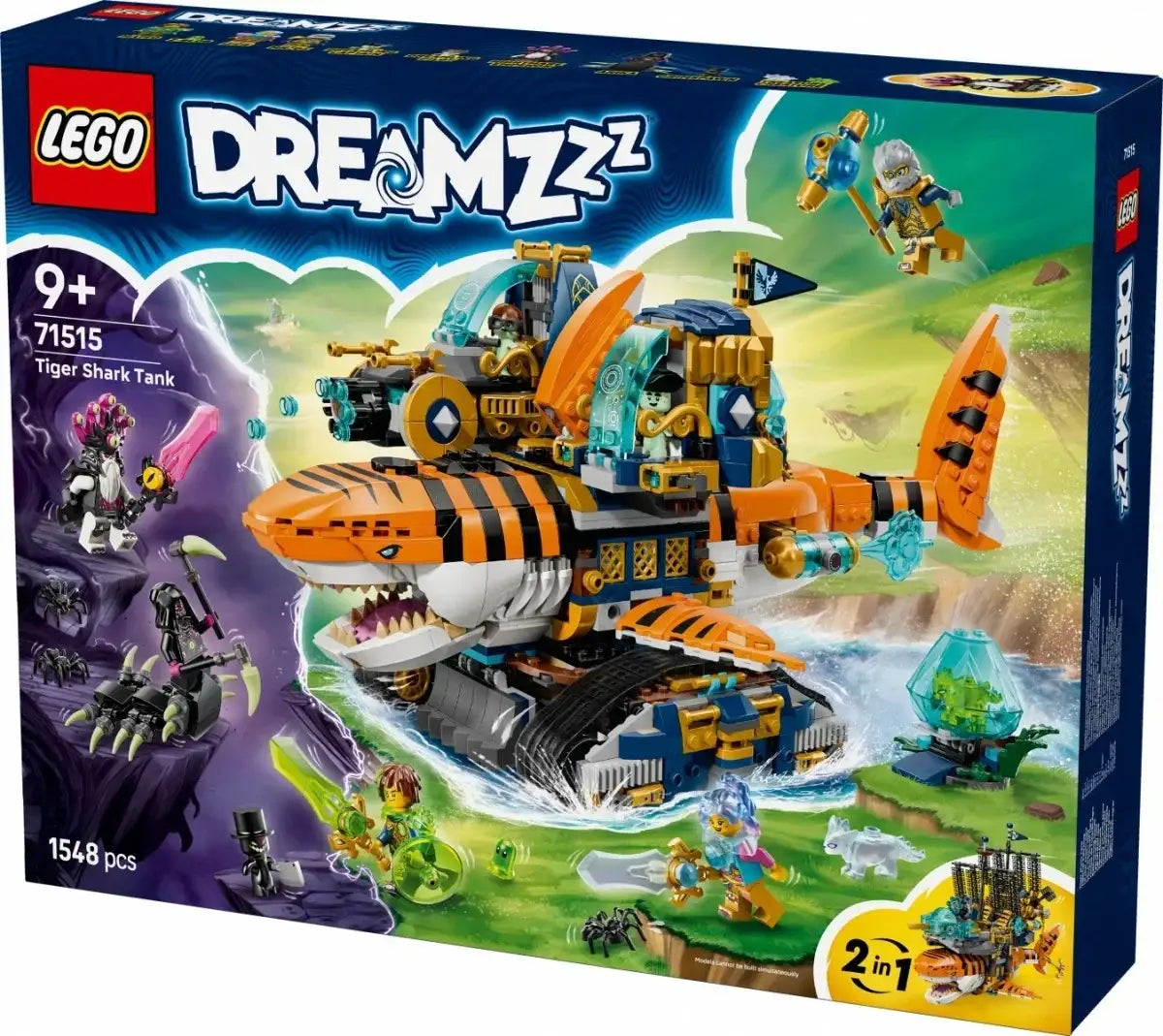 Model LEGO DREAMZzz 71515 Rekinoczołg tygrysi do budowania i zabawy - zabawki-dla-dziewczynki