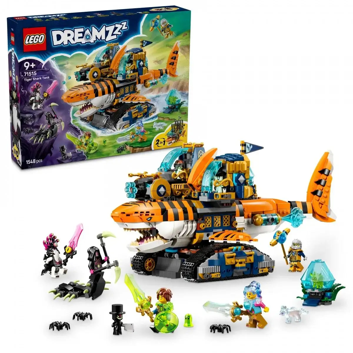 LEGO DREAMZzz 71515 Rekinoczołg tygrysi zestaw konstrukcyjny dla dzieci- zabawki-dla-dziewczynki