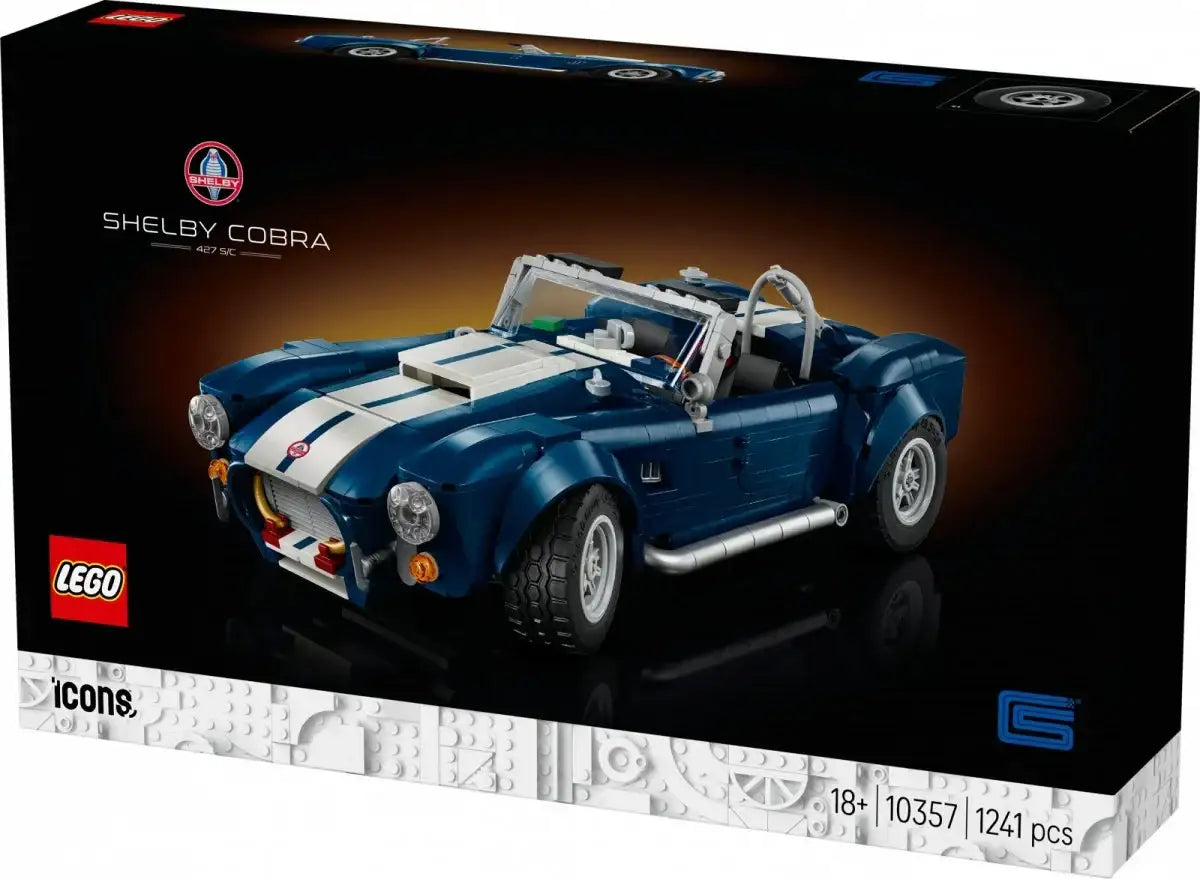 LEGO Icons Shelby Cobra 427 S/C 1241 elementów model kolekcjonerski auta - zabawki-dla-dziewczynki