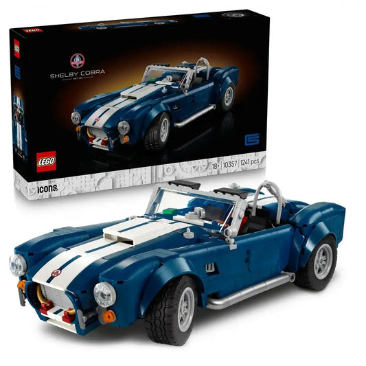 LEGO Icons 10357 Shelby Cobra 427 S/C klasyczny samochód sportowy - zabawki-dla-dziewczynki
