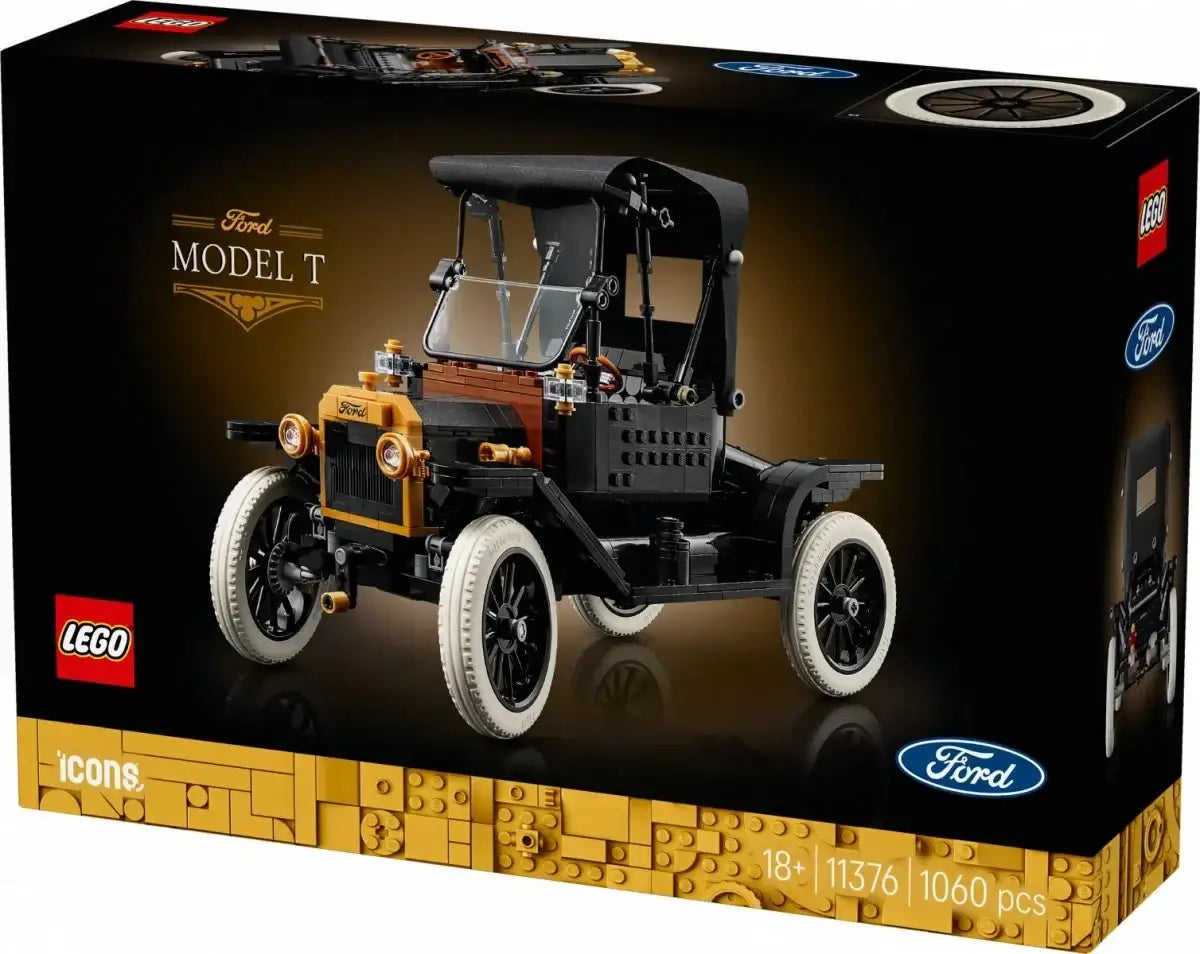 LEGO Icons 11376 Ford Model T elegancki model ekspozycyjny samochodu klasycznego - zabawki-dla-dziewczynki.com