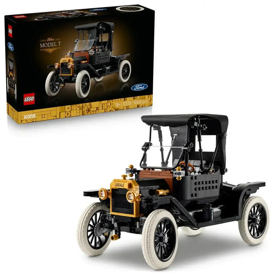 LEGO Ford Model T vintage car czarne nadwozie złote detale model LEGO Icons - zabawki-dla-dziewczynki.com