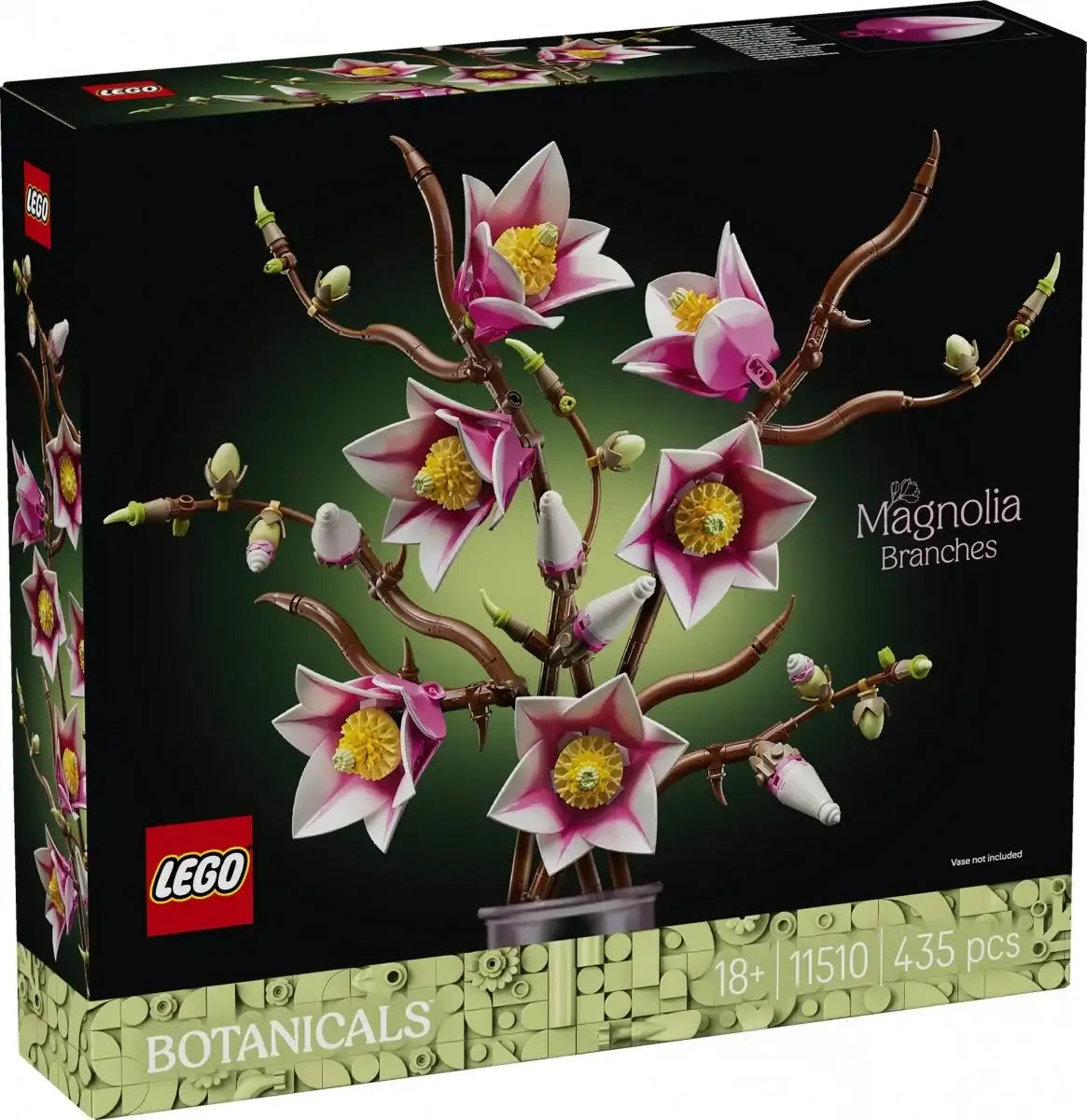 LEGO kwiaty dla dorosłych magnolia elegancka ozdoba wnętrza - zabawki-dla-dziewczynki