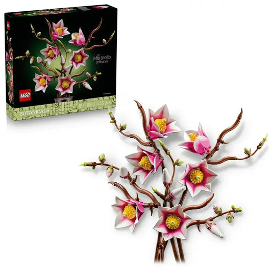 LEGO magnolia gałązki zestaw botaniczny dekoracja do domu - zabawki-dla-dziewczynki