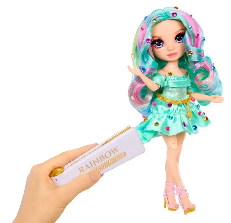 Lalka Rainbow High Celine Turquoise w turkusowym stroju