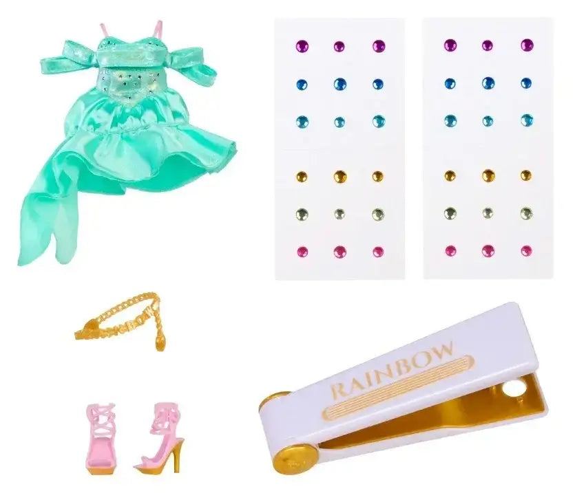 Rainbow High Celine Turquoise doll w modnym outficie