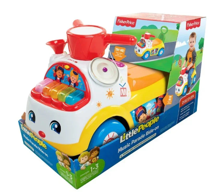 Żółty jeździk Fisher Price dla dzieci 1+ - zabawki-dla-dziewczynki