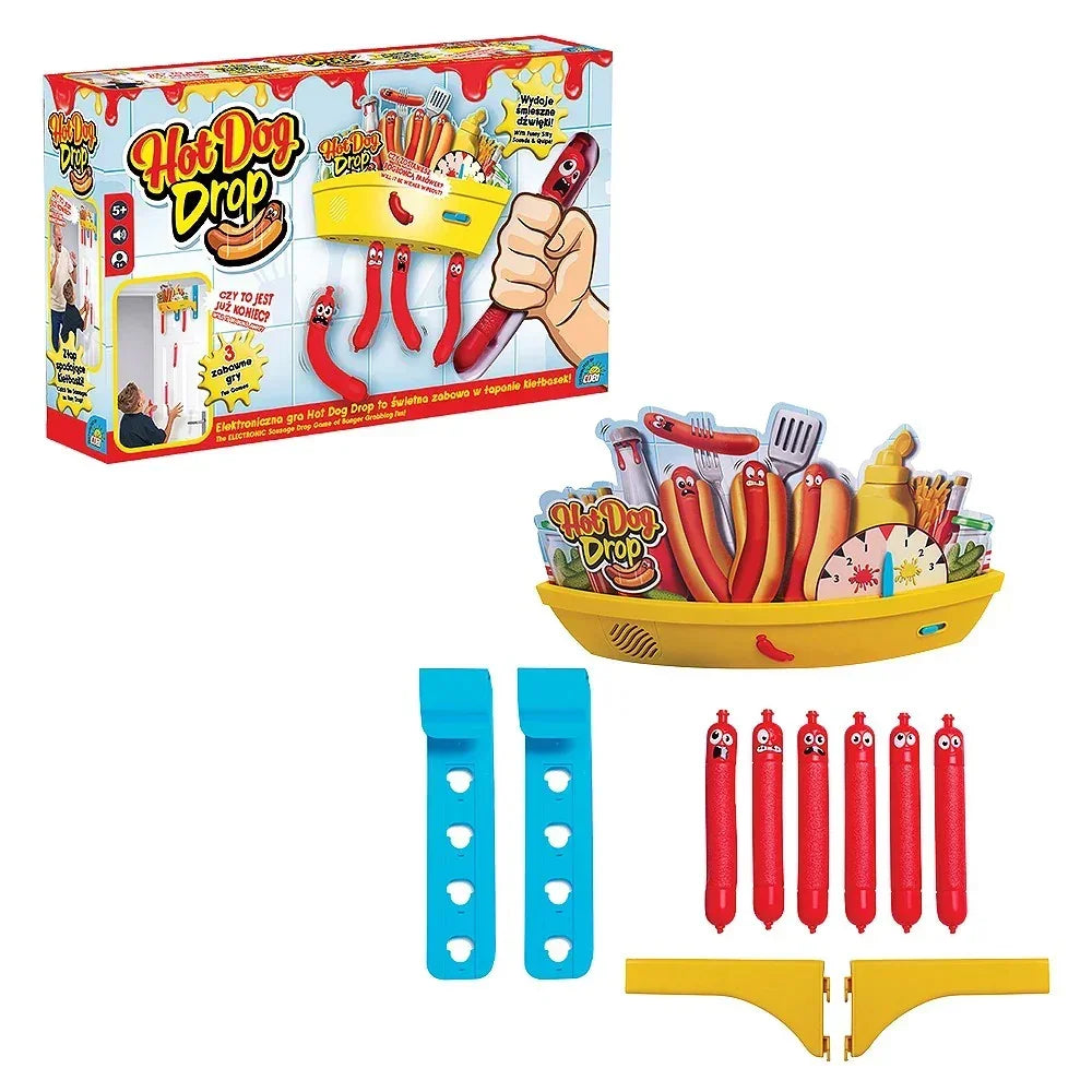 Gra Hot Dog Drop z kolorowymi elementami do zabawy