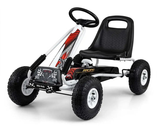 Gokart Milly Mally Thor Biały na pedały dla dzieci