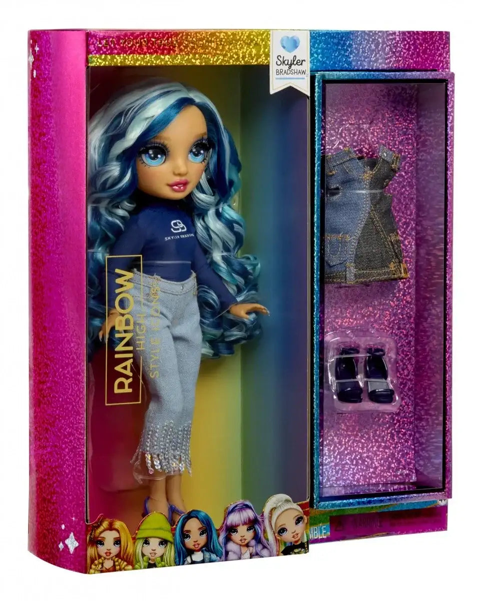 Rainbow High Skyler lalka z kolorowymi ubraniami