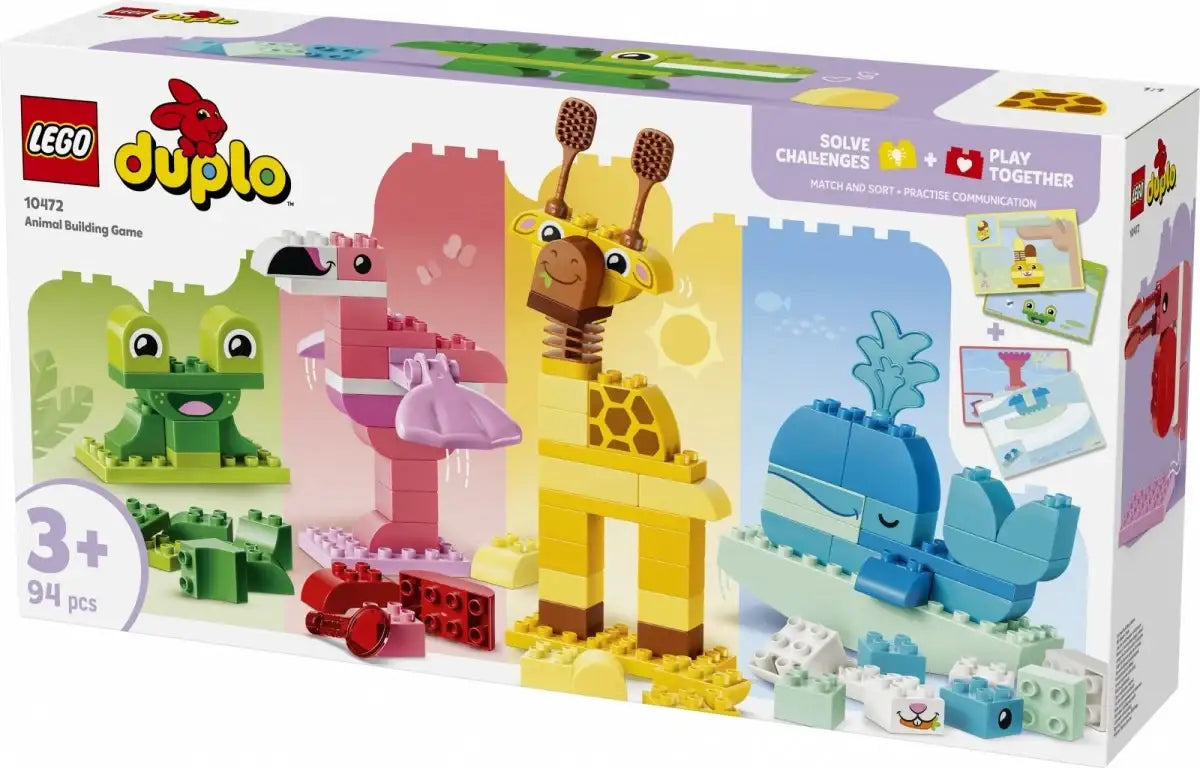 Zestaw LEGO DUPLO dla najmłodszych z żyrafą i wielorybem