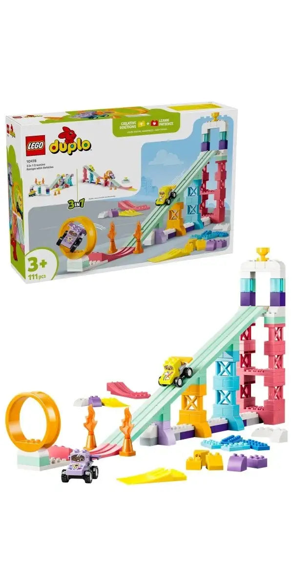 LEGO DUPLO 10478 Kreatywne Rampy 3 w 1 z pojazdami