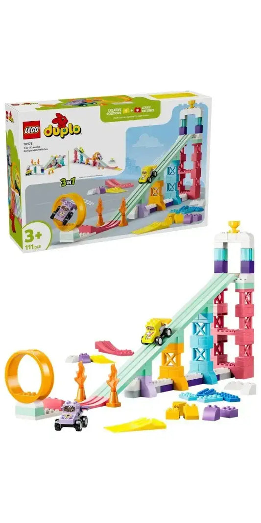LEGO DUPLO 10478 Kreatywne Rampy 3 w 1 z pojazdami
