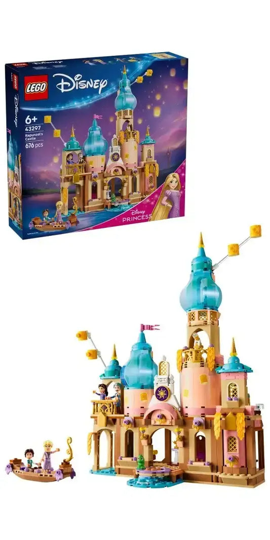 LEGO 43297 Zamek Roszpunki Disney Princess z wieżą i minilaleczkami
