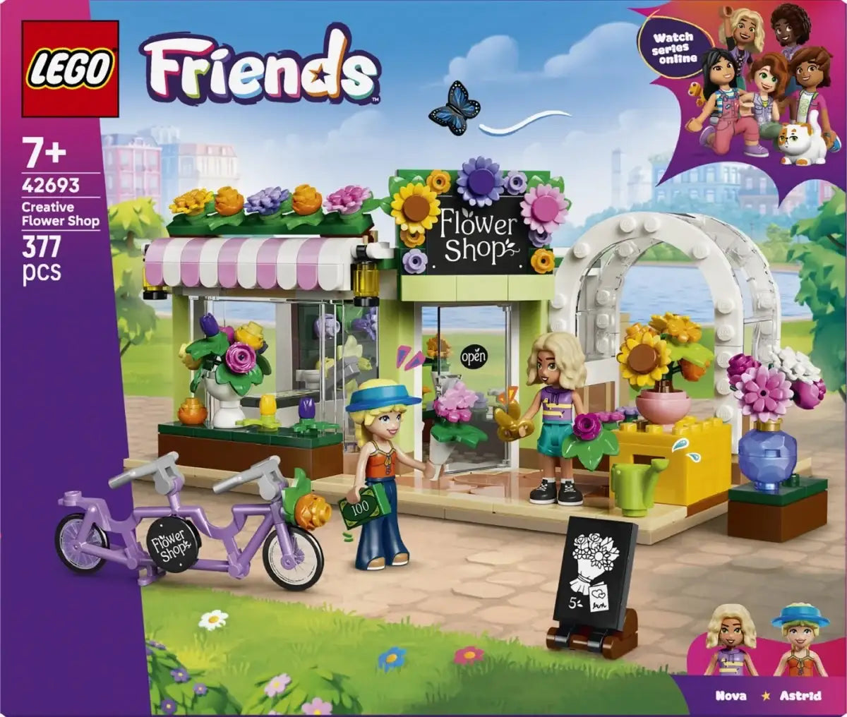 LEGO Friends 42693 kwiaciarnia z tandemem i akcesoriami