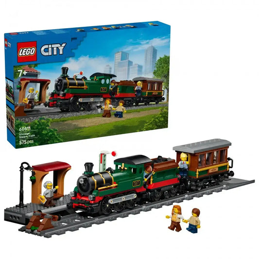 LEGO City 60511 retro pociąg z lokomotywą parową zestaw