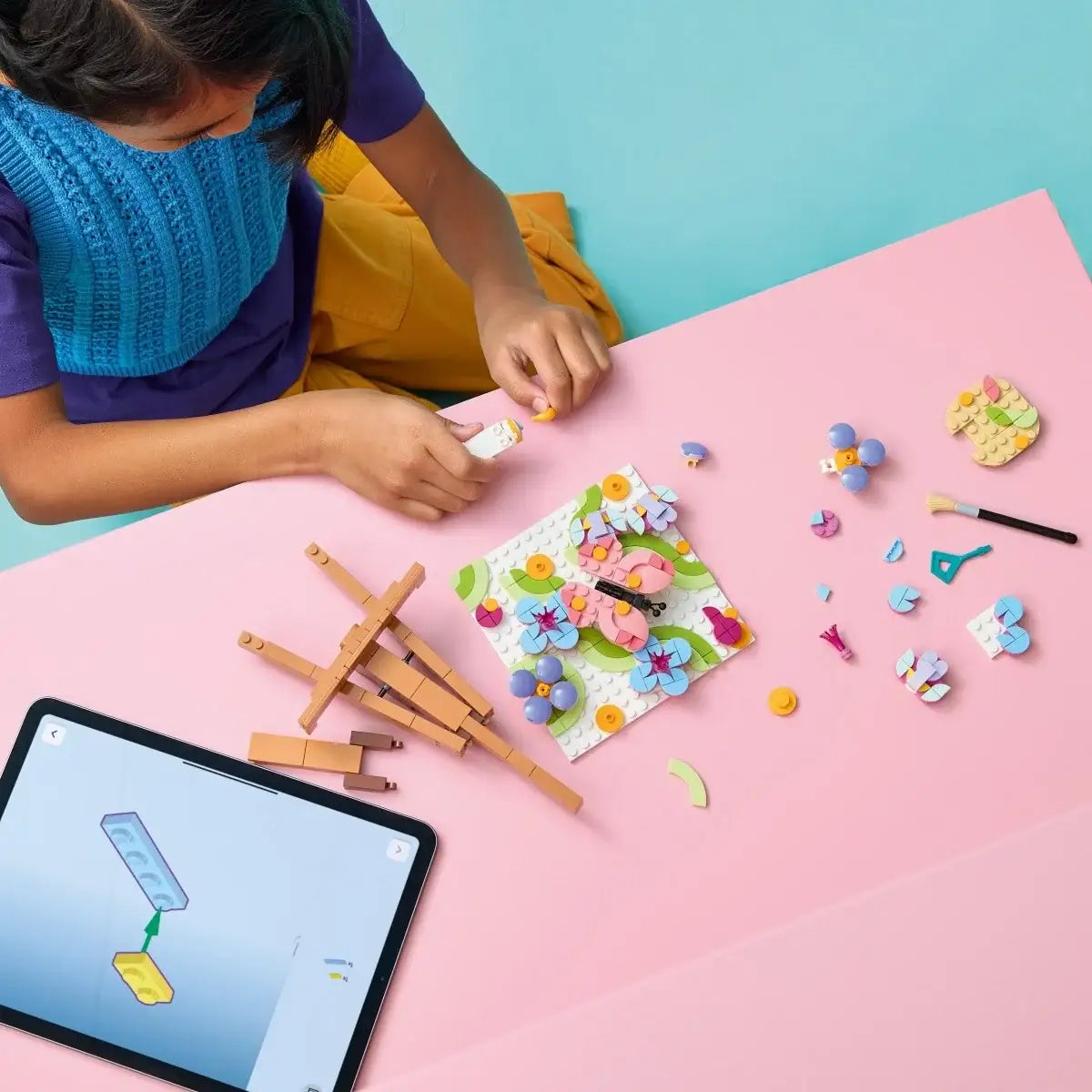 LEGO Creator obraz z kwiatami na sztaludze dla dzieci