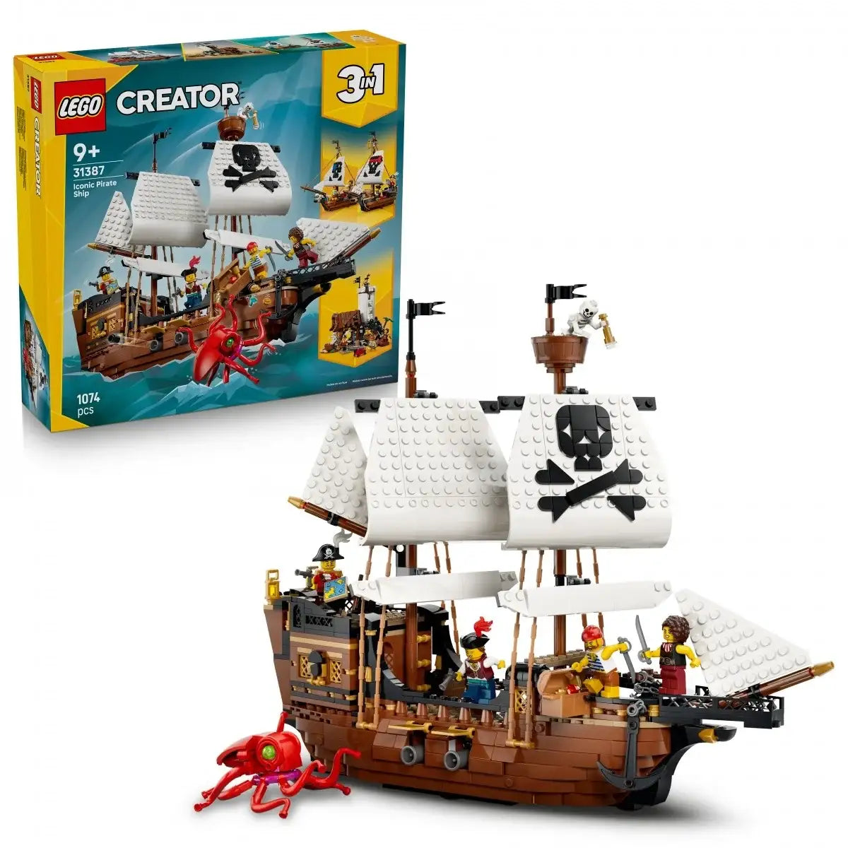 LEGO Creator 31387 Legendarny Statek Piracki z klocków dla dzieci od 9 lat