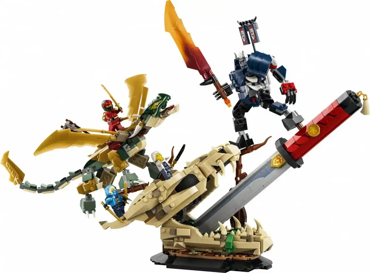 LEGO Ninjago Smocze Ostrze 71871 scena walki ninja