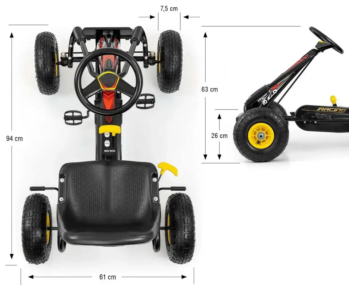 Milly Mally gokart z pedałami Thor