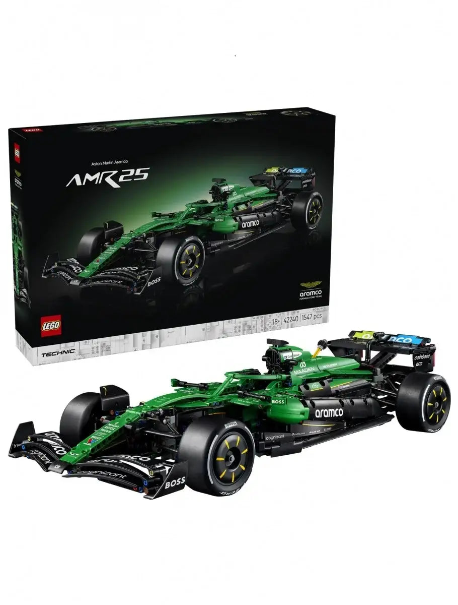 LEGO Technic 42240 Bolid F1 Aston Martin Aramco AMR25 model wyścigowy