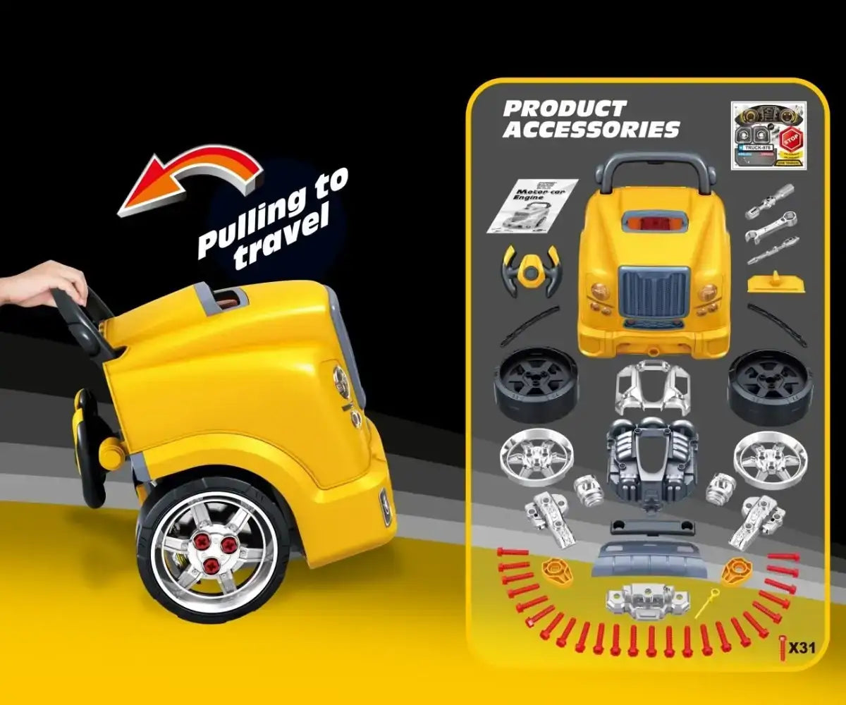 Milly Mally Zestaw mechanik warsztat silnik rozkręcalny N-Gine żółty