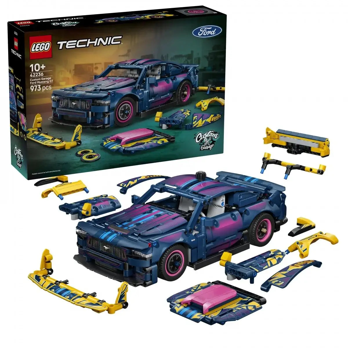 LEGO Technic 42236 Warsztat tuningowy Ford Mustang GT z klocków LEGO