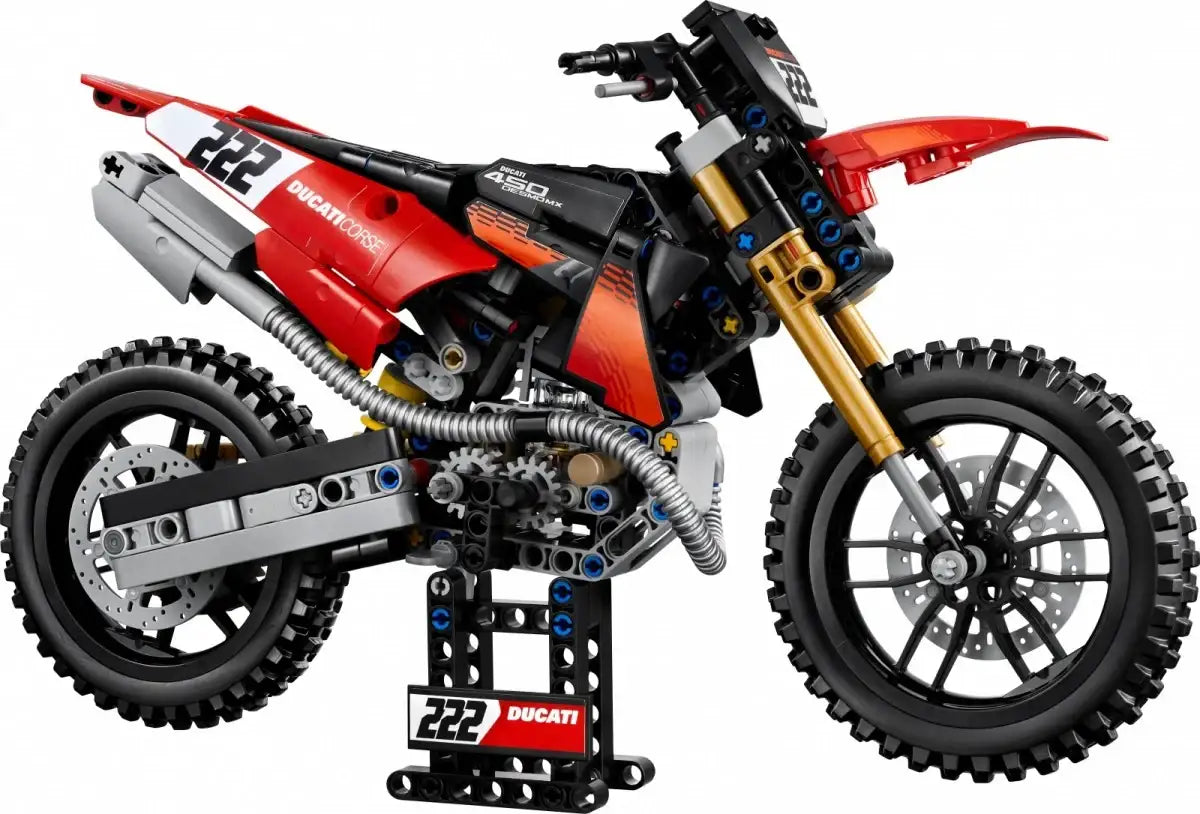 LEGO Technic Ducati Desmo450 MX realistyczny motocykl motocrossowy