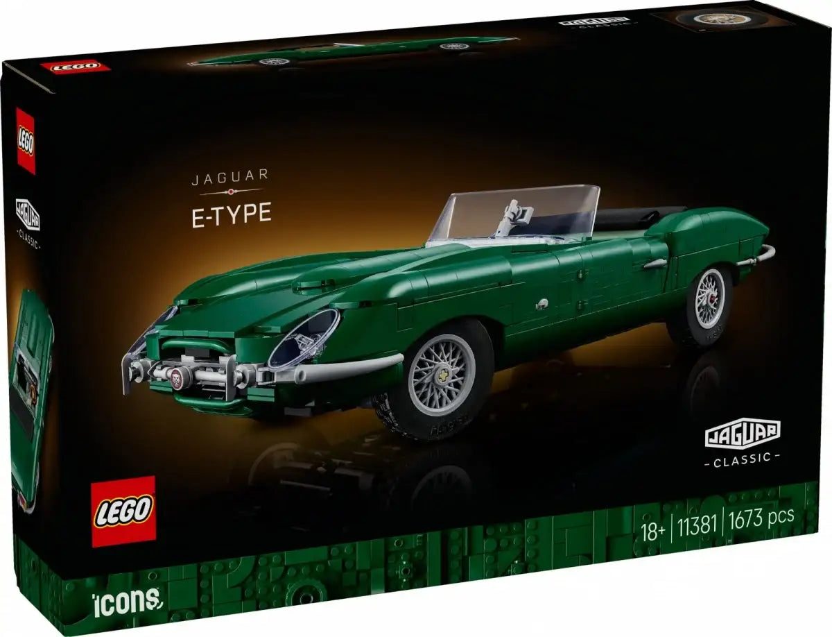 LEGO Icons 11381 klasyczny Jaguar E-Type do budowania i ekspozycji