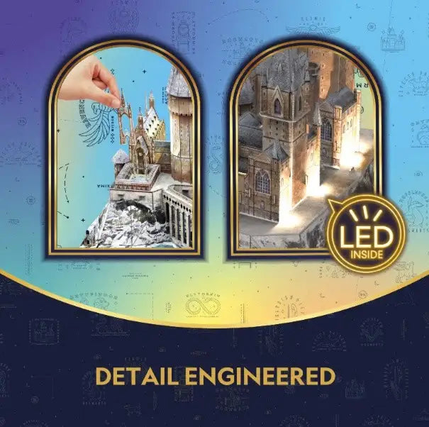 Cubic Fun Zamek Hogwart w śniegu puzzle przestrzenne