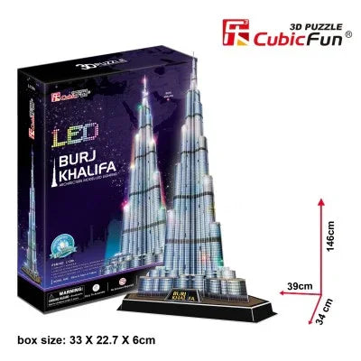 Puzzle 3D Burj Khalifa (Światło) - zabawki-dla-dziewczynki