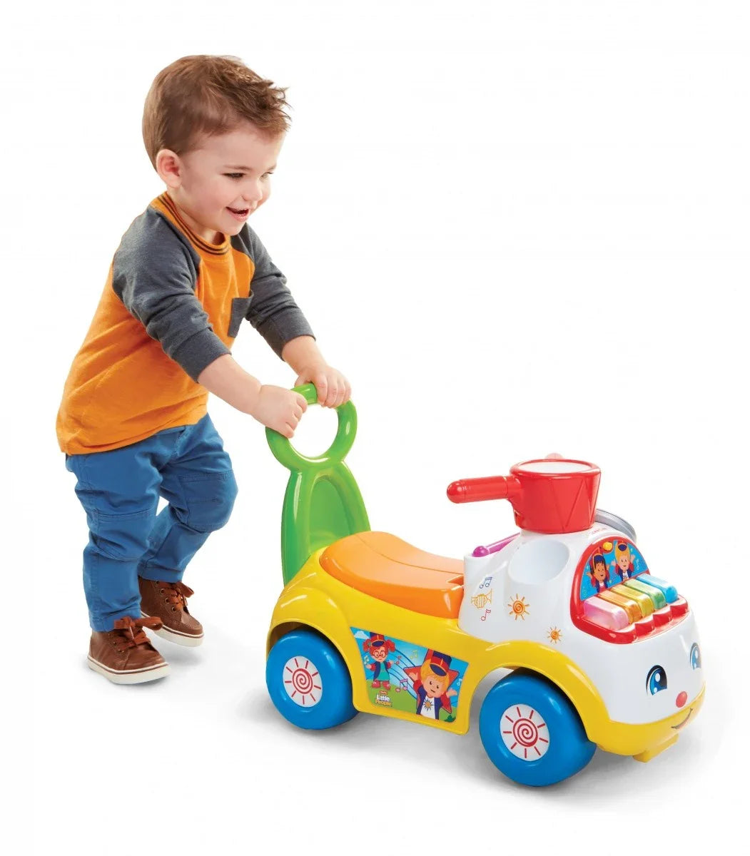 Jeździk Fisher Price Muzyczna Parada żółty - zabawki-dla-dziewczynki