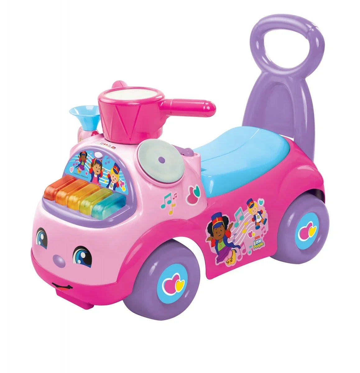 Jeździk Fisher Price Muzyczna Parada różowy - zabawki-dla-dziewczynki
