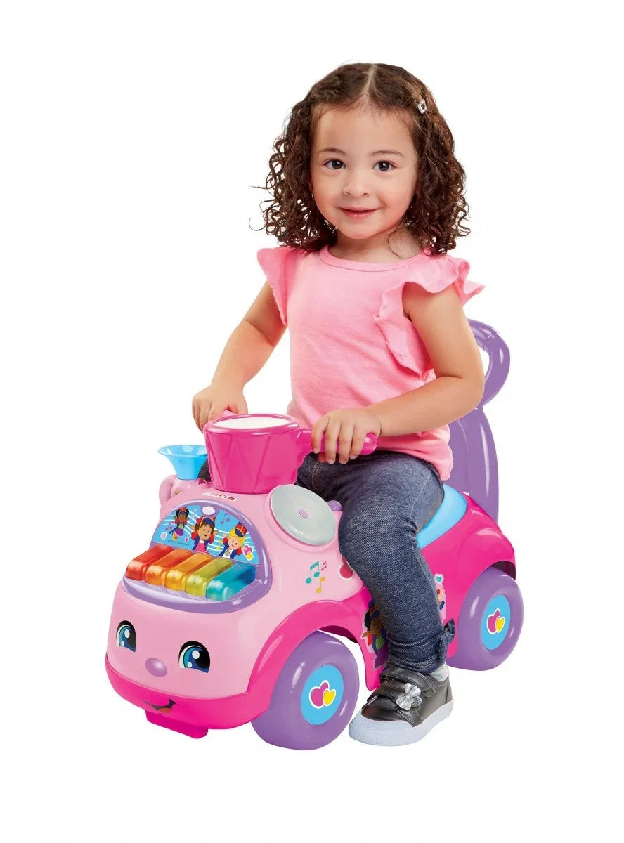 Jeździk Fisher Price Muzyczna Parada różowy - zabawki-dla-dziewczynki