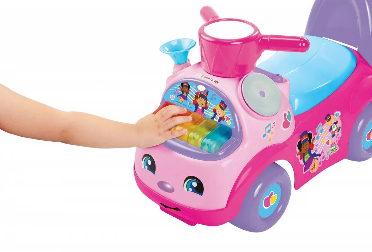 Jeździk Fisher Price Muzyczna Parada różowy - zabawki-dla-dziewczynki