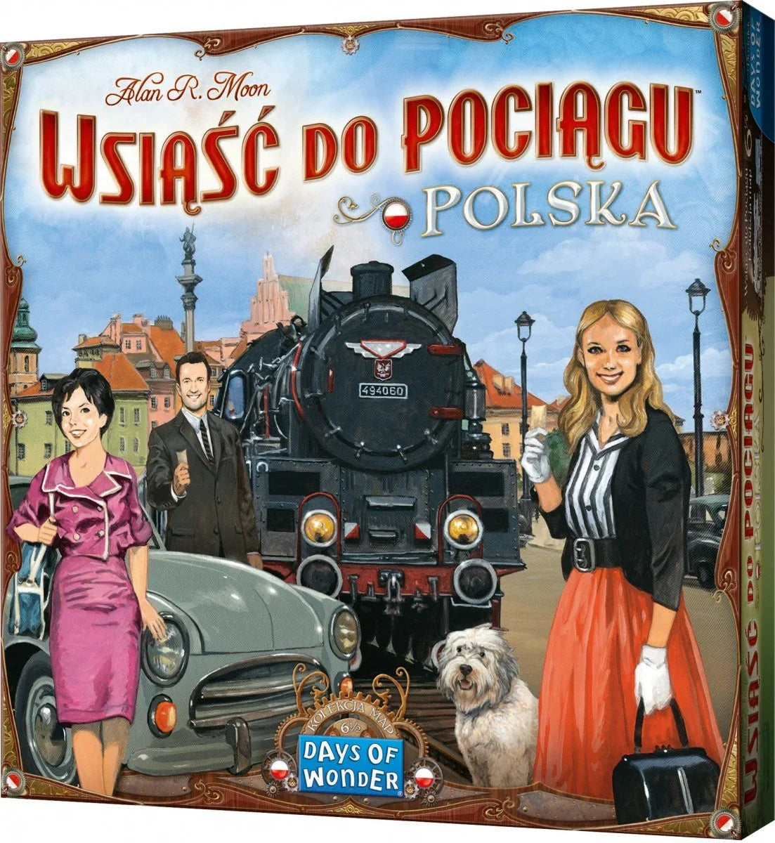 Gra planszowa „Wsiąść do pociągu” – strategiczna gra o budowaniu tras kolejowych na mapie.