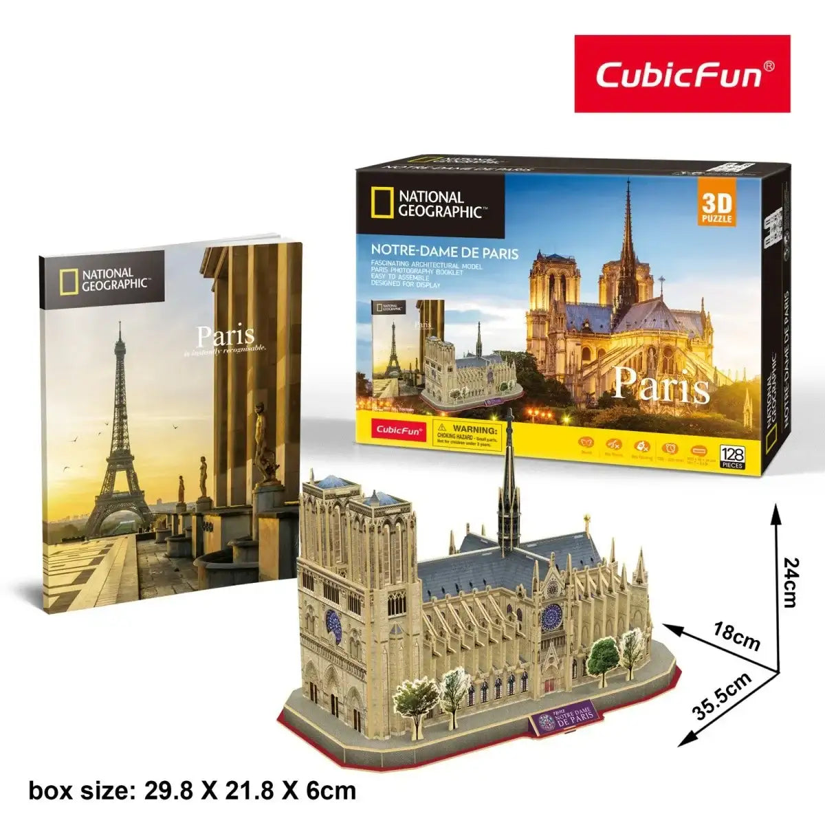 National Geographic 3D puzzle Notre Dame z detalami gotyckimi - zabawki-dla-dziewczynki