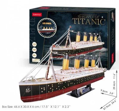 Puzzle 3D Titanic LED - zabawki-dla-dziewczynki