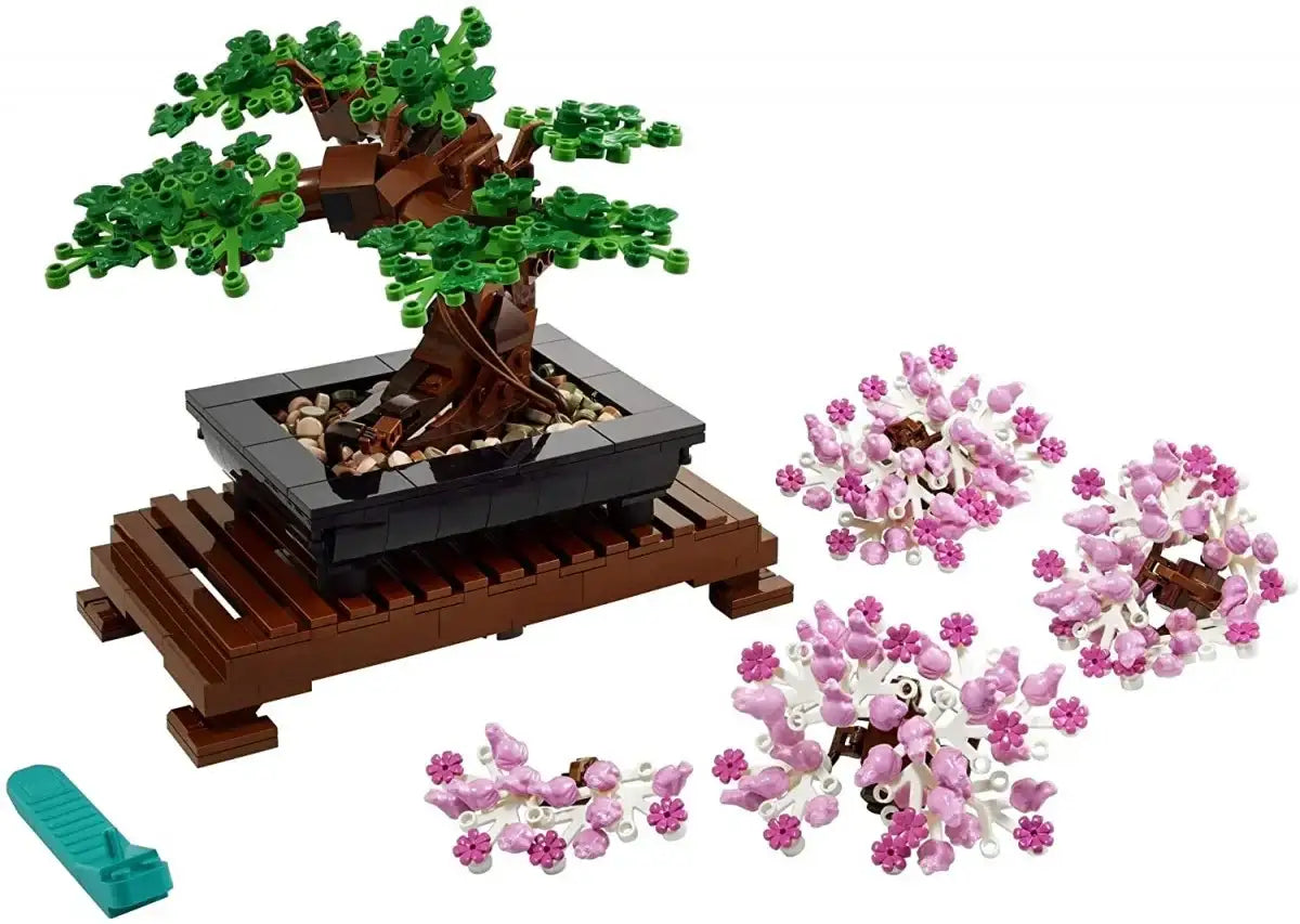 Zestaw klocków bonsai LEGO z akcesoriami kwiatowymi, zabawka kreatywna dla dzieci - zabawki-dla-dziewczynki