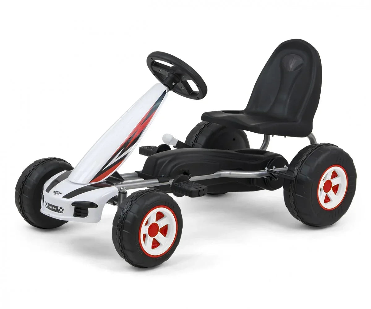 Milly Mally Gokart na pedały Viper biało-czarny - zabawki-dla-dziewczynki